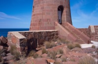 The stonework is magnificent, remains of the brackets which held a fog horn can be seen